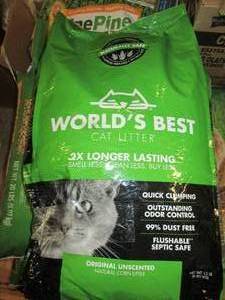 lot 308 image: 15lbs of worlds best cat litter qui...