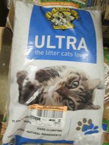 lot 309 image: 15lbs of ultra cat litter hard clum...
