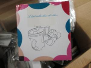 lot 384 image: box of pool cup holder , exercise g...