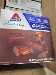 lot 393 image: 615oz boxes of atkins endulge mil...