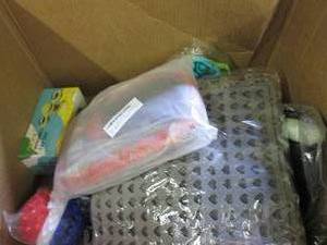 lot 446 image: box of dog and cat toys , mask and ...