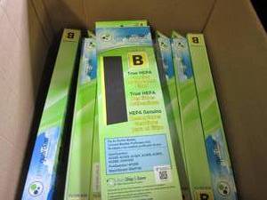 lot 460 image: box of 9 germguardian true hepa fil...