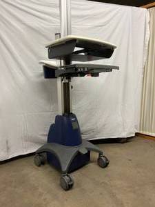 WOW MSRP $4000 Ergotron StyleView Industrial Grade Mobile Laptop Or Stand UpSit Computer Workstation Height Adjustable Platform Medical COW Cart - Electronics Not Included With Key