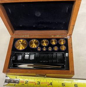 Antique Walker Apothecary Pharmacy Weight Set In Box - Great Condition&nbsp
