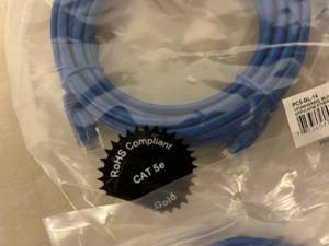 Lot Of 6 New In Package Blue 14 Ethernet Cables