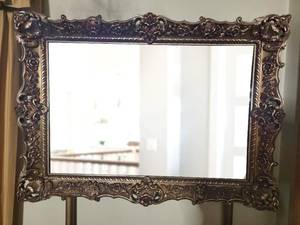 Mid-Century-Modern Louis XVI 18th Century Style Mirror with Original Stand 27 x 51 Valued $500