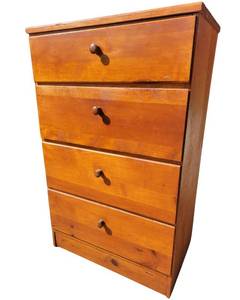 Beautiful Vintage 4-Drawer Dresser 21 x 13.5 x  34