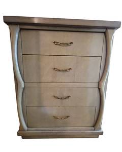 Fun Retro Vintage Mid-Century-Modern 4-drawer Nightstand-2.25 x 18.25 x 41.5