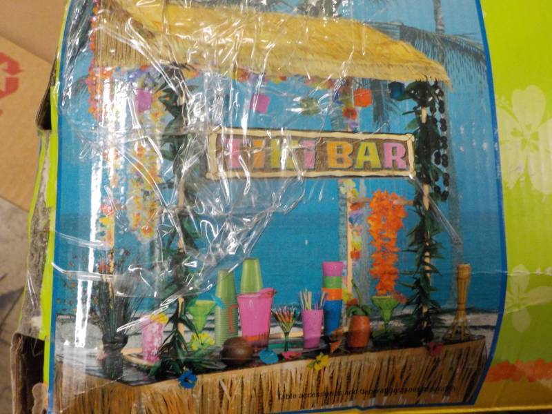 lot 280 image: Tabletop Tiki Bar Hut Kit...