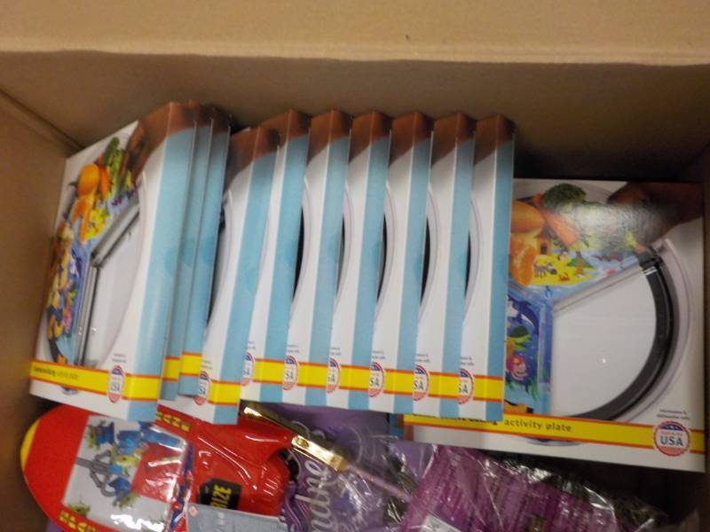 lot 80 image: Activity Plates, Toys and Pool Ball...