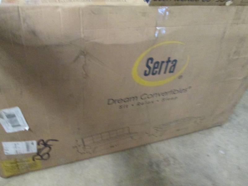 lot 71 image: serta convertible corey sofa blue ...