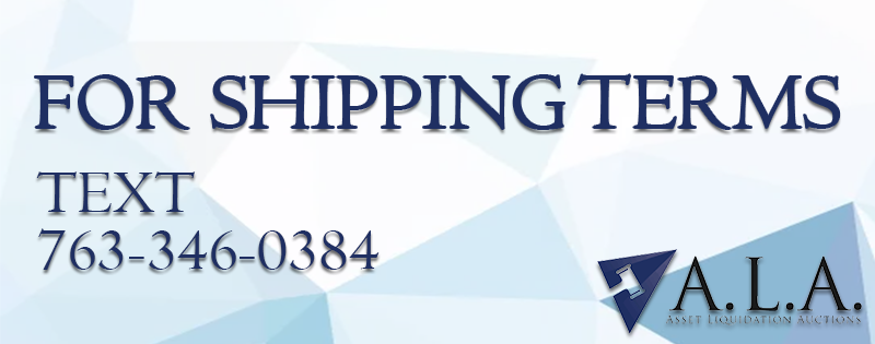 lot 001 image: Updated Shipping Terms. Please see changes in Shipping Tab
