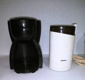 Pfaltzgraff Glassware, Coffee Grinder, Coffee Maker