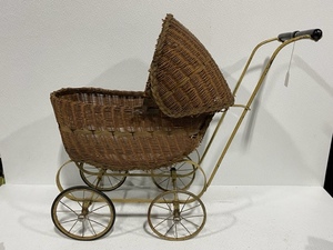 Small Wicker Baby Buggy