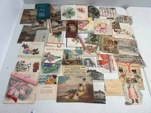 Group Of Vintage Misc. Greeting  Cards And Paper Clippings