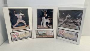Group Of Official Baseball Photos And Stamp