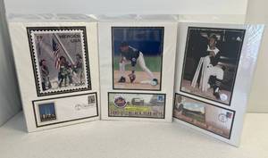 Group Of Official Baseball Photos And Stamp