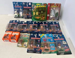 Group Of Misc. Sports Items Including Micro Stars, Headliners Action Figures And More