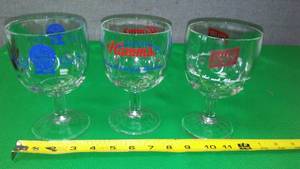 lot 67 image: Beer Glasses Hamms, Schlitz & PBR