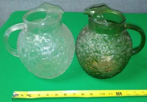 lot 93 image: 2 Vintage Anchor Hocking Lido Milano Pitchers.