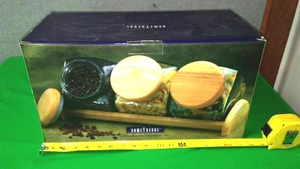 lot 98 image: Beechwood Canister Set New In Box