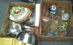 lot 100 image: 2 Boxes  Glassware, Cookware & More