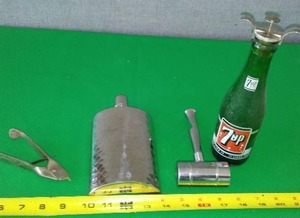 lot 114 image: Vintage Bartender Multi tool, Vintage Soda Bottle Stopper
