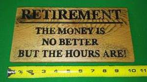 lot 144 image: Retirement Plaque