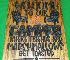 lot 146 image: Welcome to our camper Plaque
