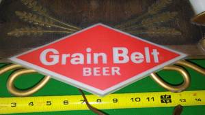 lot 161 image: Grain Belt Beer Sign - Vintage