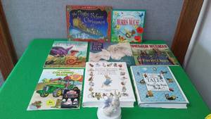 lot 166 image: 8 Childrens books, John Deere sticker, Winnie the Pooh, Peter Rabbit & more