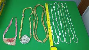 lot 193 image: necklaces shells, bamboo & more