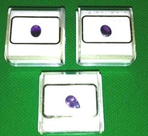 lot 198 image: Genuine 3 Amethyst stones