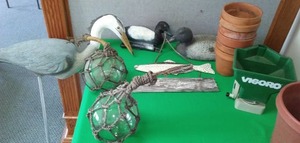 lot 201 image: Decoys & gardening.
