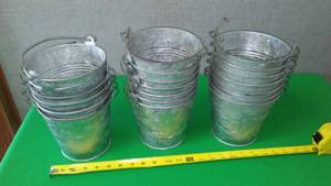lot 228 image: 20 small, galvanized pails. -great.