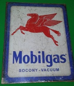 lot 5 image: Mobil Pegasus Metal Sign