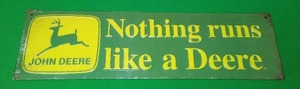 lot 6 image: John Deere Metal Sign