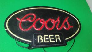 lot 251 image: Coors Beer Sign.