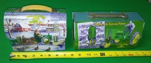 lot 252 image: 2 John Deere Tin Boxes.