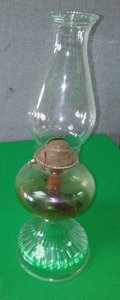 lot 19 image: 18 In. Oil Lamp - Very Old - Exceptional.