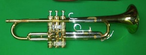 lot 282 image: Getzen Trumpet with 2 mutes and mouthpiece
