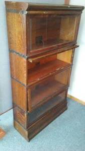 lot 297 image: 4 section Antique Library - Legal shelves.