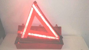 lot 302 image: Roadside Emergency Triangle flares - Box of 3. DOT approved