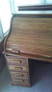 lot 296A image: Retro Styled Roll Top Desk