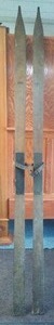 lot 310 image: Antique Wood Jumping Snow Skis - WF TUBBS CO.- NORWAY
