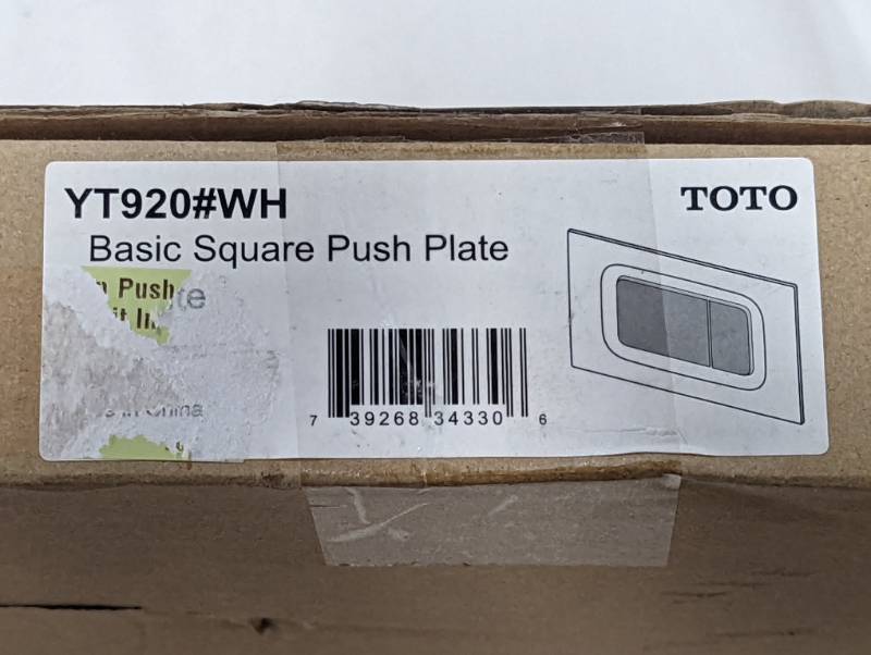 lot 835 image: Toto Basic Square Push Plate