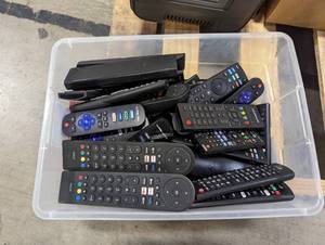 lot 114 image: Bin of Remotes