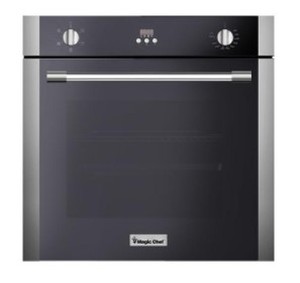 lot 31 image: Magic Chef 24 in. 2.2 cu. ft. Single Electric Wall Oven with Convection in Stainless Steel MCSWOE24S - Unclaimed Freight.