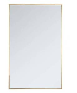 lot 144 image: Large Rectangle Brass Modern Mirror (60 in. H x 30 in. W)