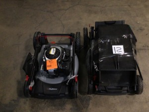 lot 12 image: Murray 21 in. 140 cc Briggs and Stratton Walk Behind Gas Push Lawn Mower with Height Adjustment and Prime N Pull Start - Lot of 2 - Customer Returns - Review all pictures